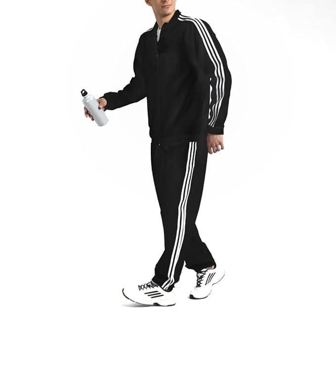 Men's Side Stripe 4 Way Polyester Track Suit