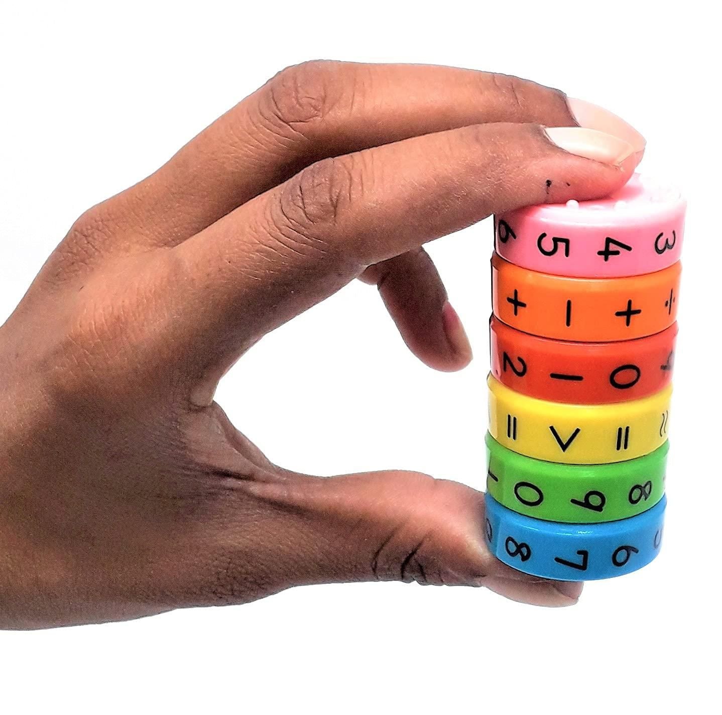 Math Cylinder Circular Shape Educational Abacus Puzzle